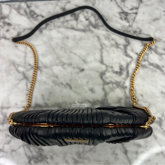 Kate Spade Patisserie Pleated 3d Croissant Clutch In Black - Picture 6 of 13